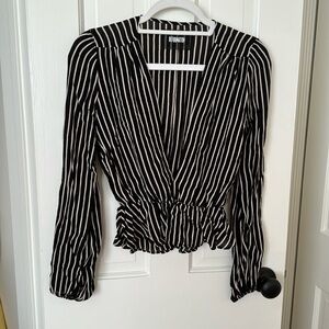 Reformation Striped Peplum Top
